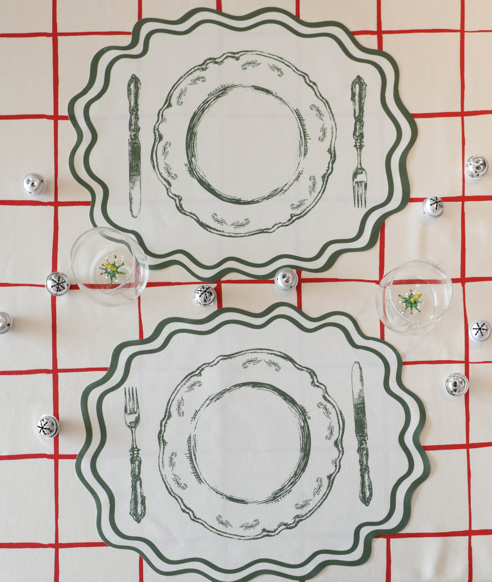 Individual -  Troquel Cubiertos Verde