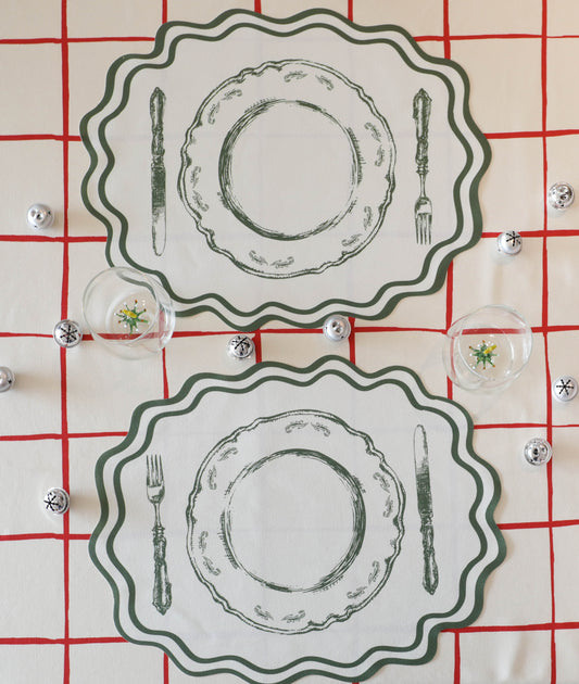 Individual -  Troquel Cubiertos Verde