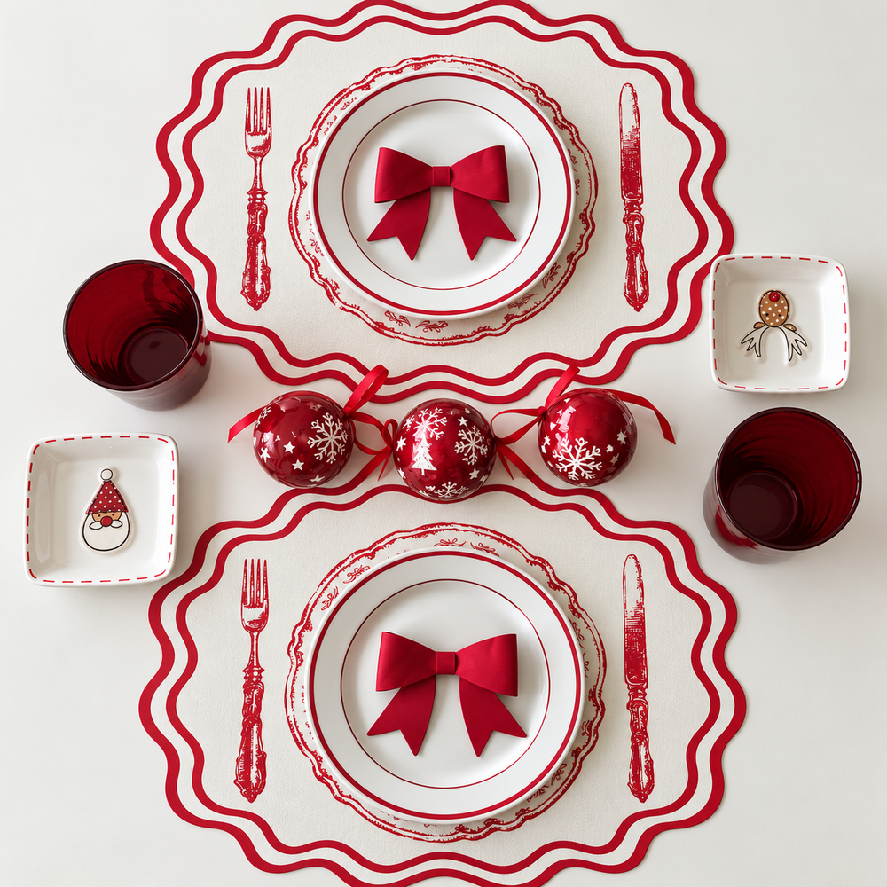 Individual -  Troquel Cubiertos Rojo