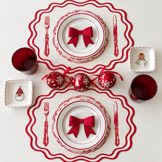 Individual -  Troquel Cubiertos Rojo